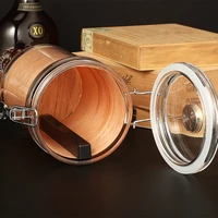 galiner portable box cigar humidor jar case luxury travel smoking accessories cedar wood cigar case tube
