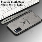 Роскошный тканевый чехол с оленем для OPPO Realme 7 6 5 3 Pro 7i 6i 6s C3 C11 C12 C15 X XT X2 X50 A31 A53 2020, прочный Чехол, оригинальный ремешок