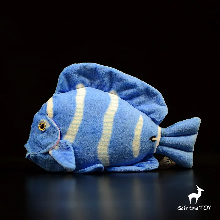 Игрушка плюшевая candice guo милая животная имитация рыбы синяя Танг мягкая кукла