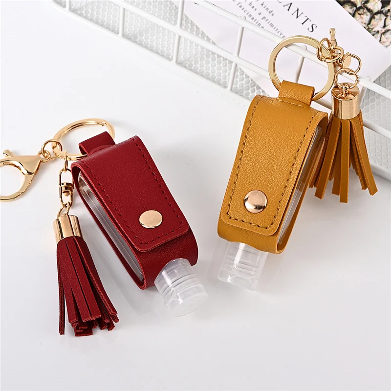 

Hand Sanitizer Bottle Portable Travel Disinfect Gel Bottles Refillable Bottles with Keychain Holder