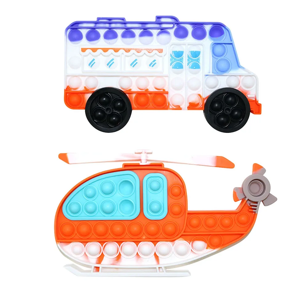 

Anti-Stress Ambulance/Helicopter Push Bubble Decompression Press Board Kid Adult Interactive Sensory Toy for Adult Children