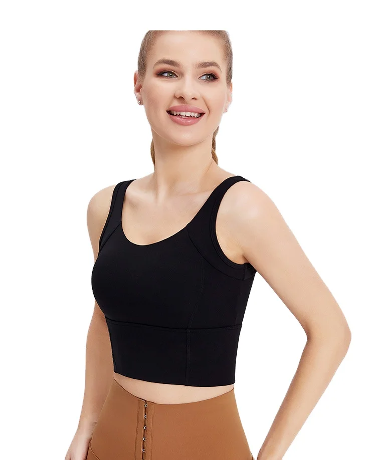 

New High-intensity Vest Big-chested Sports Underwear Running Shockproof Gathered Bra Stereotypes Fitness Bra