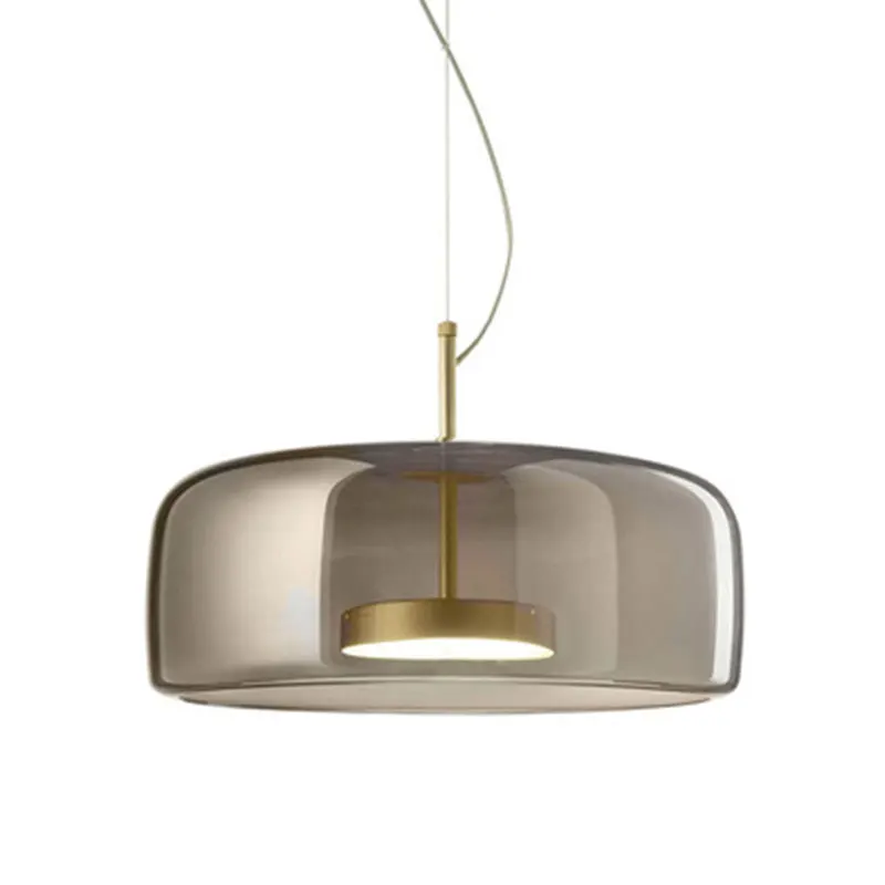 

Nordic smoke grey Glass Restaurant Pendant Lights Simple Living Room Bedroom Bedside Lamps Designer Lights