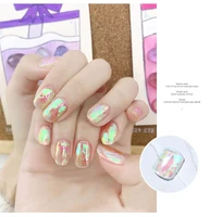 nail art aurora ice cube cellophane large colorful transfer paper laser jewelry candy paper ice nail diy 5 color sticker