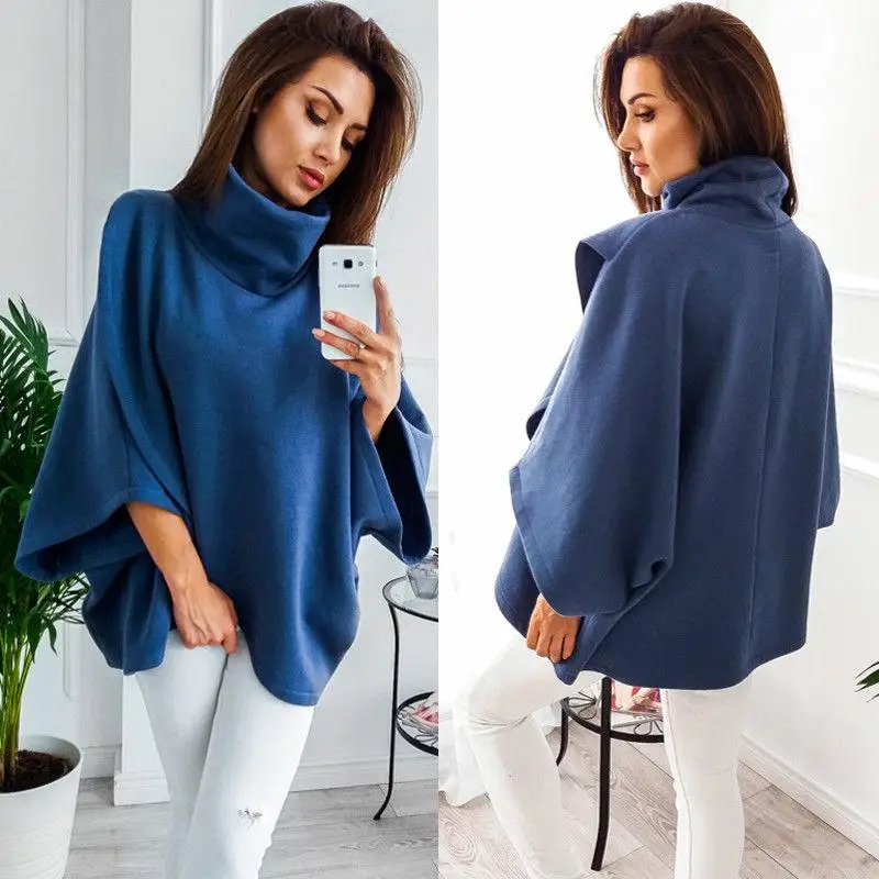 4 цвета S XL женское свободное пончо из шерсти летучая мышь зимнее теплое пальто