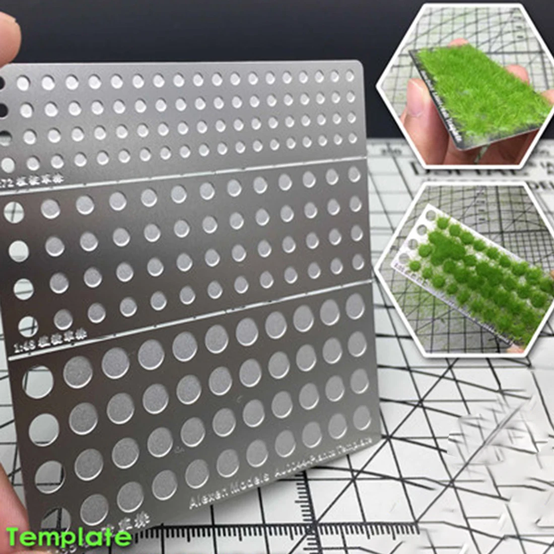 Песочный стол Модель статическая трава посадки доска шаблон из трех