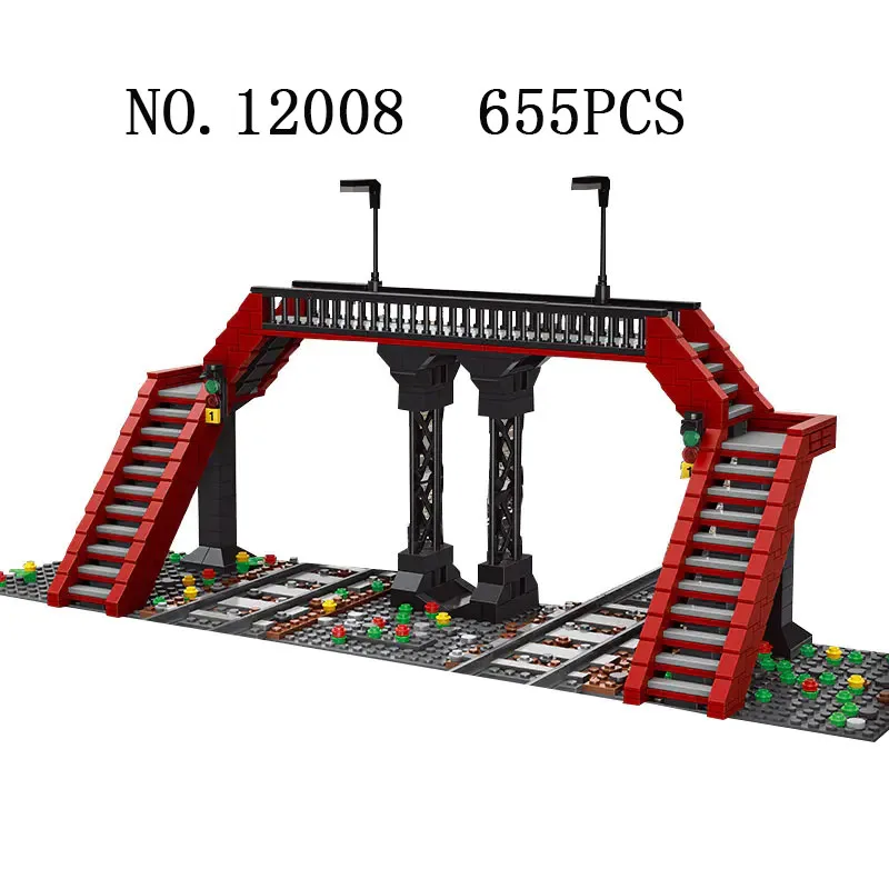 

Train Parts the Railroad Crossing Model Assemble Buidling Blocks City Bricks Toys Suprise Birthday Gift