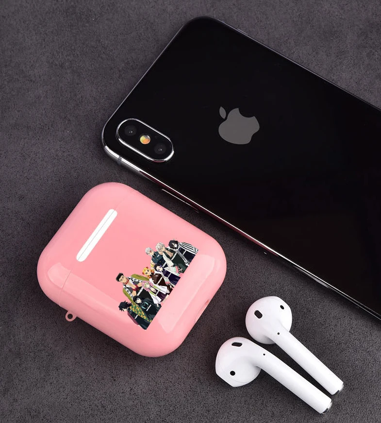 Kamado Nezuko Kimetsu no Yaiba Demon Slayer Airpod чехол для 2 1 s Для Air pod pro прозрачный милый розовый