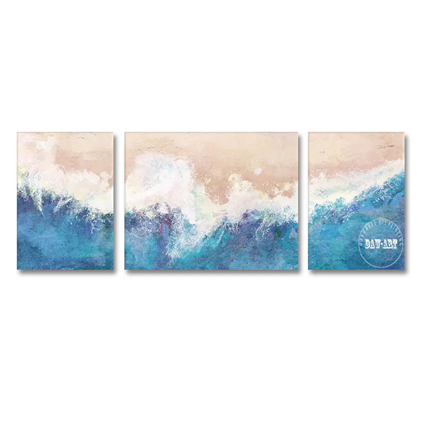 

Free Shipping Contemporary Hand Painted High Quality Seascapes Abstract Artwork On Canvas Bedroom Decor Accessories Unframed