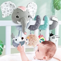 0 12 months soft infant crib bed stroller toy spiral baby toy for newborns car seat educational rattles baby towel baby toys