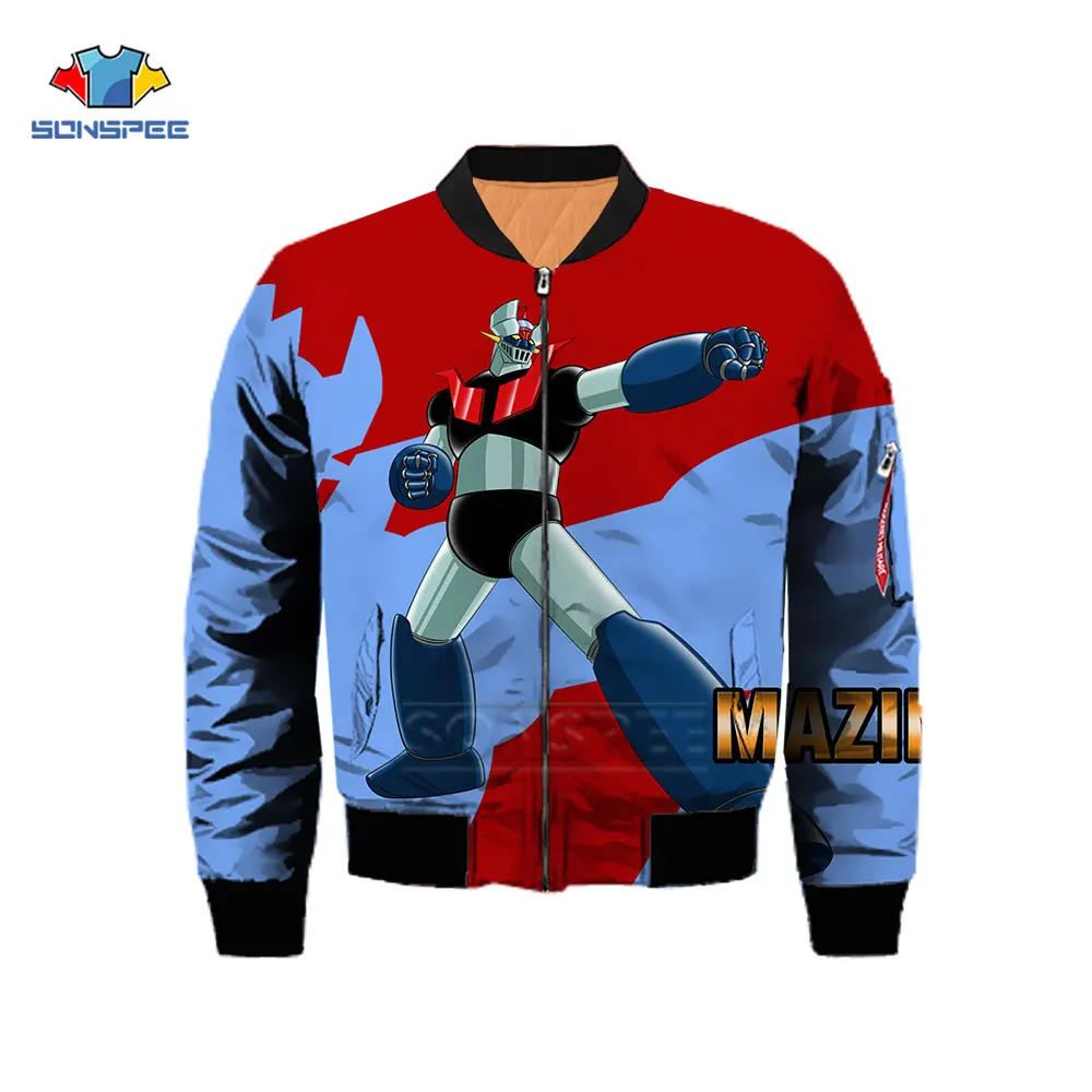 

Куртка SONSPEE Mazinger Z Мужская зимняя с 3D-принтом и длинным рукавом
