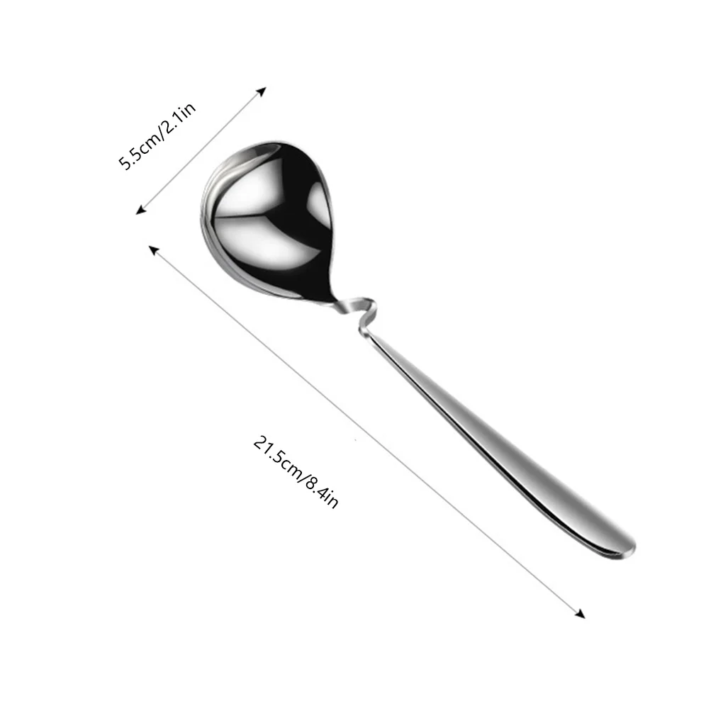 

Stainless Steel Soup Ladle Kitchen Long Handle Serving Soup Spoon Home Restaurant Tableware