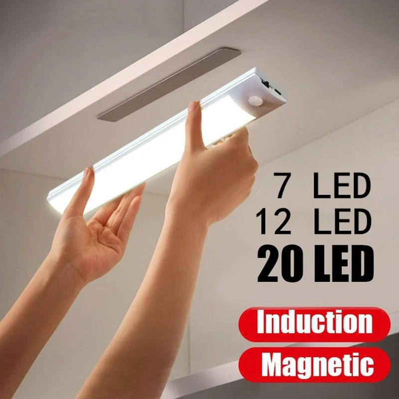 Сенсор светильник Беспроводной движения PIR инфракрасный супер яркая полоска б/у