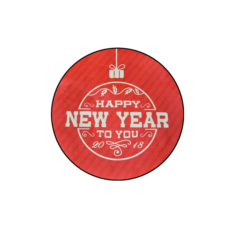 

Cartoon New Year Round Mat Bedroom Living Room Coffee Table Room Hanging Basket Garden Blanket Computer Chair Mat Rug Rugs