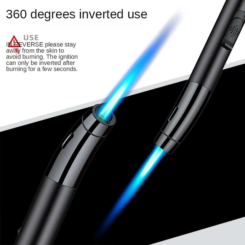 Welding torch igniter outdoor barbecue high temperature kitchen straight-through lighter can set fire upside down spray gun | Дом и сад