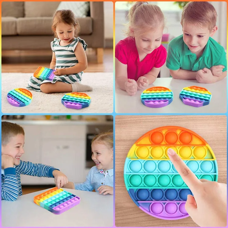 

Push Bubble Fidget Antistress Toys Adult Kids Rainbow Squeeze Pop Fidget Sensory Toy Autism Special Needs Stress Reliever