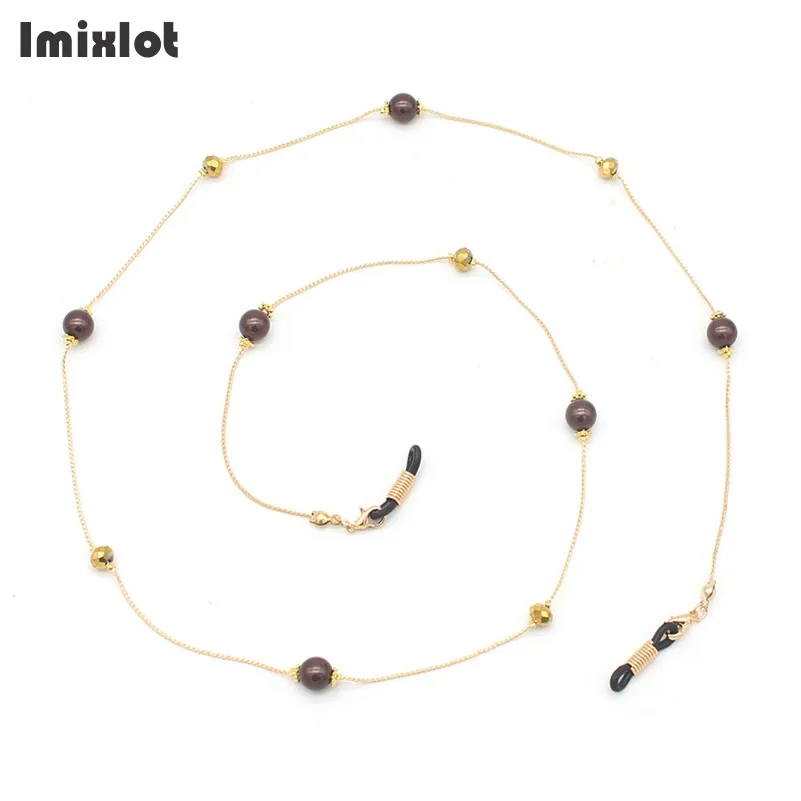 

Fashion Eyeglass Chains for Women Faux Pearl Sunglasses Chain Glasses Cord Holder Gold Metal Eyewear Lanyard Necklace Strap Rope