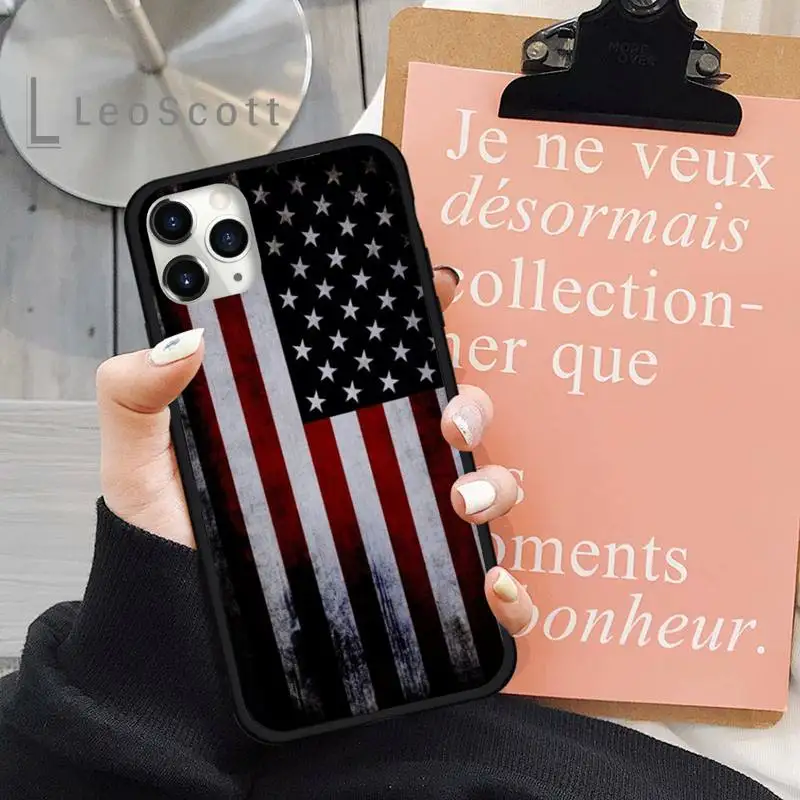

America USA Flag Novelty Phone Case for iPhone 11 12 mini pro XS MAX 8 7 6 6S Plus X 5S SE 2020 XR