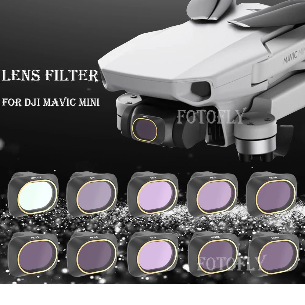 Для DJI Mavic Mini/Mini 2 Drone Camera Gimbal Lens Filter UV CPL Polar ND Sunhood Protector Accessories|Фильтры| |