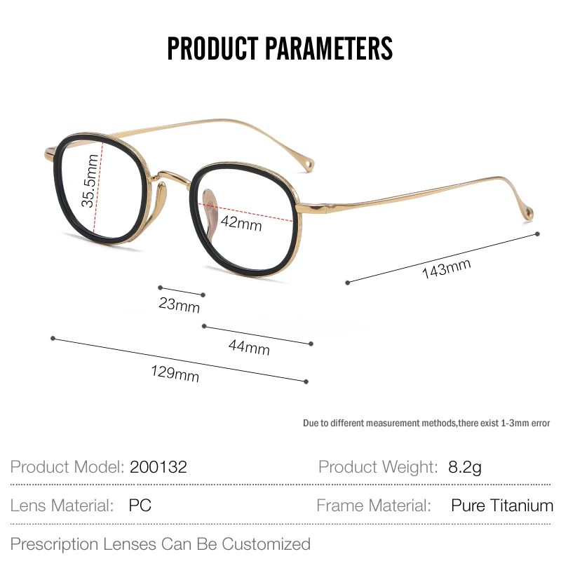 Овальные очки из чистого титана маленькая оправа для очков женские близорукости