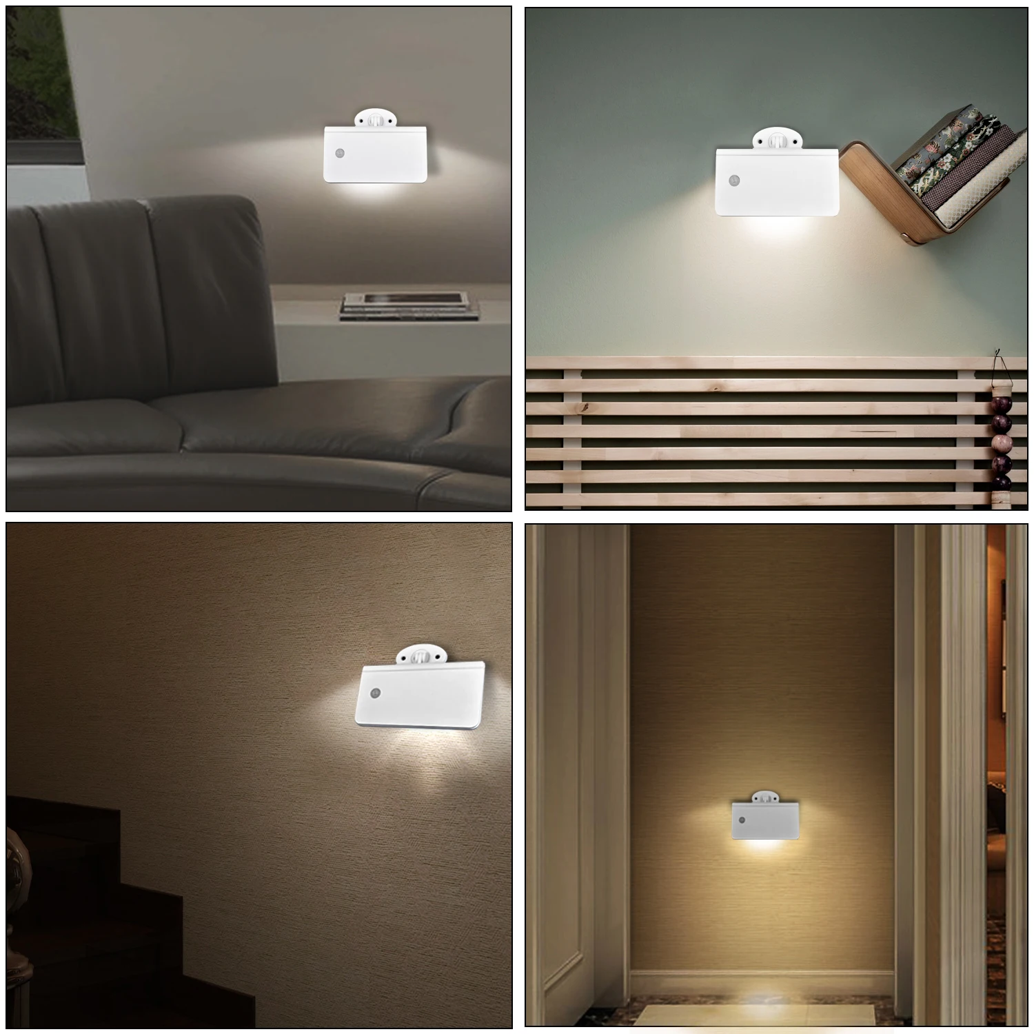 Светодиодный ночник с инфракрасным ИК датчиком движения настенный светодиодный