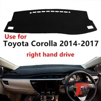 taijs factory avoid light simple polyester fiber car dashboard cover for toyota corolla 2014 2017 right hand drive