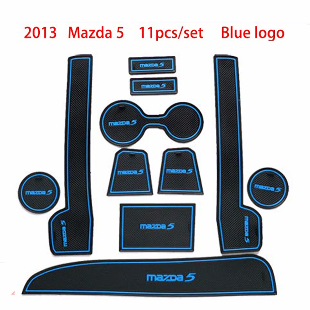 

11PCS/Lot Car-Styling Latex Door Groove Mat Car-Covers Gate Slot Mat Sticker For Mazda5 Internal Accessories Car Styling