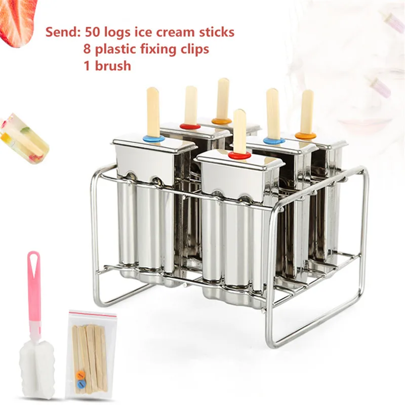 6 шт. форма для мороженого из нержавеющей стали| |