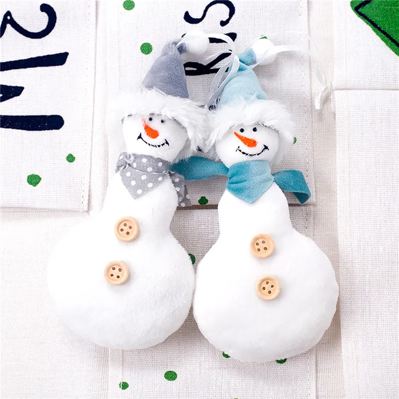 Рождественские плюшевые украшения снеговик Санта-Клаус плюшевое украшение для