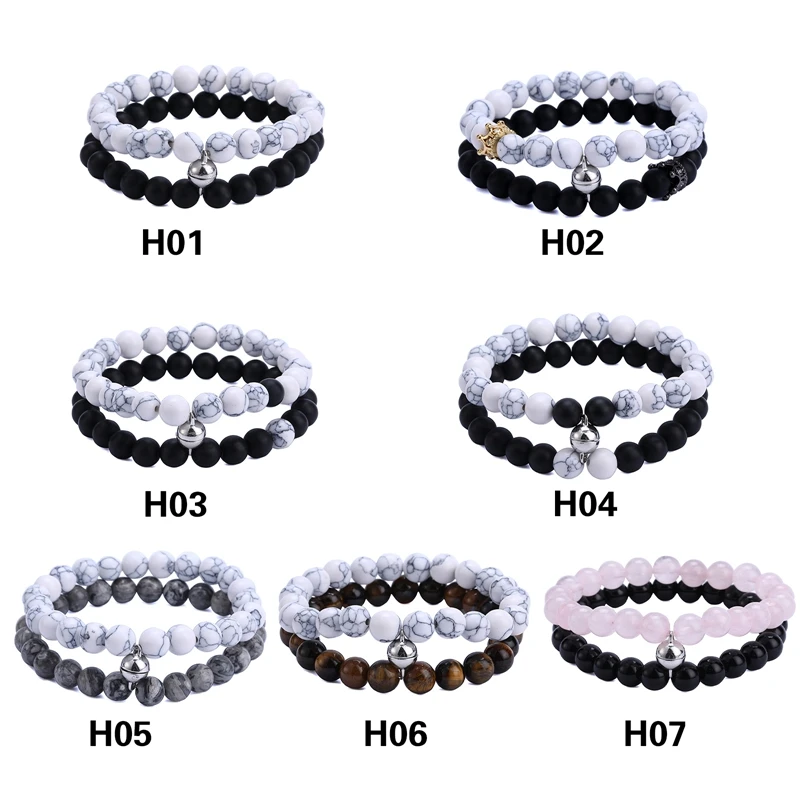 

Fashion 2 Pieces/Set Couples Magnetic Beads Attract Bracelets Friendship Jewelry | Valentine's Day Gifts For Men And Women