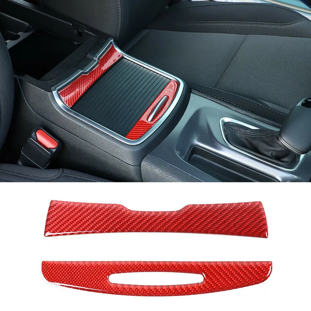 

For Dodge Charger 2015-2020 Interior Mouldings Accessories Cup Holder Center Console Panel Cover Decoration Trim Sticker