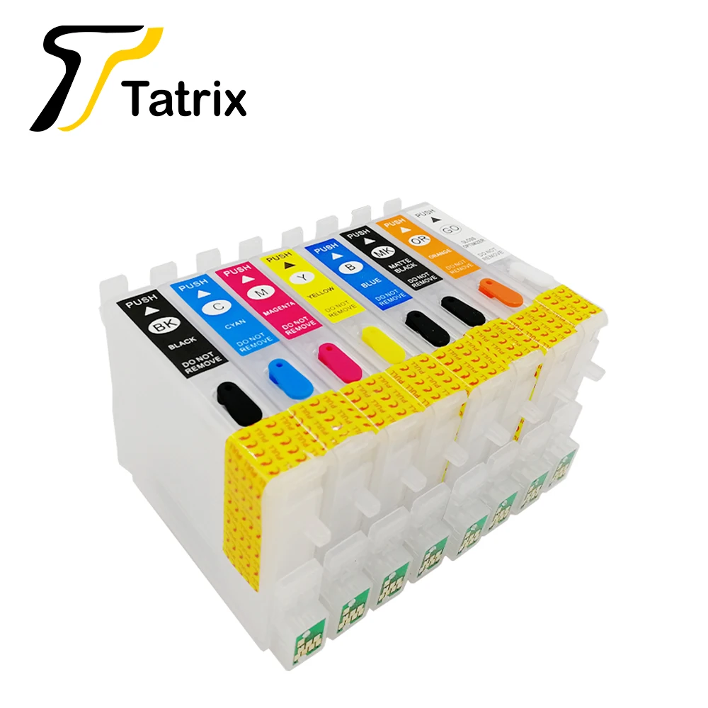 Татрикс для epson 8PK T0540 T0549 пустые многоразовые картриджи R800 R1800 с микросхемами