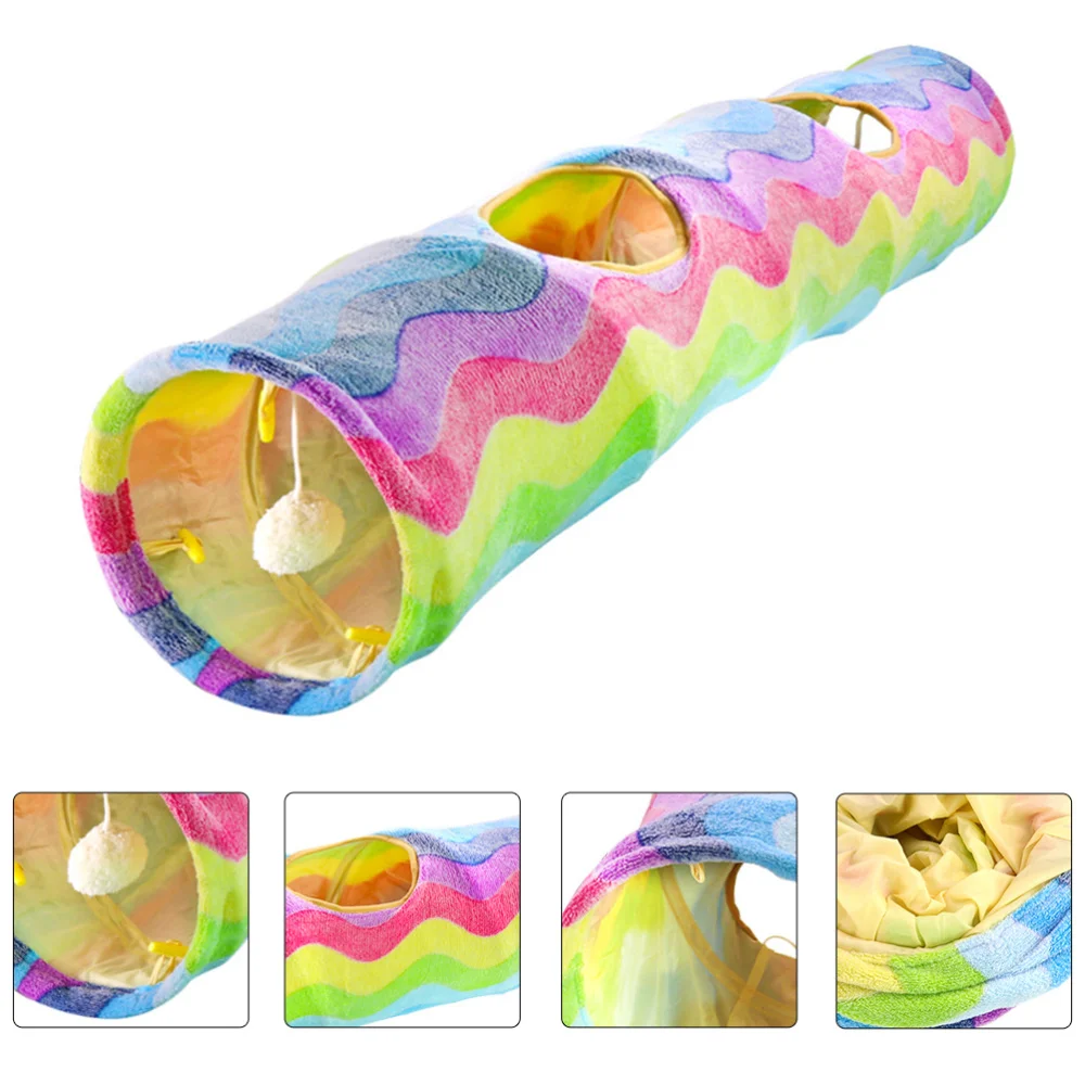 

1pc Safe Pet Cat Tunnel Cat Teasing Tunnel Interesting Cat Tunnel