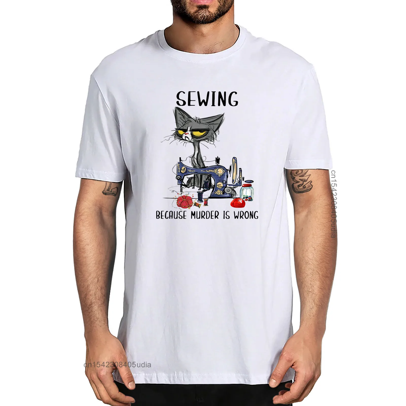 Модные мужские футболки унисекс из 100% хлопка с изображением злого кота забавной