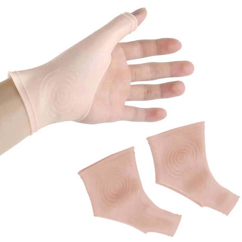 

1Pair Silicone Gel Wrist Thumb Support Braces for Right & Left Hand Relief Pain for Carpal Tunnel Rheumatism Tendonitis Yoga