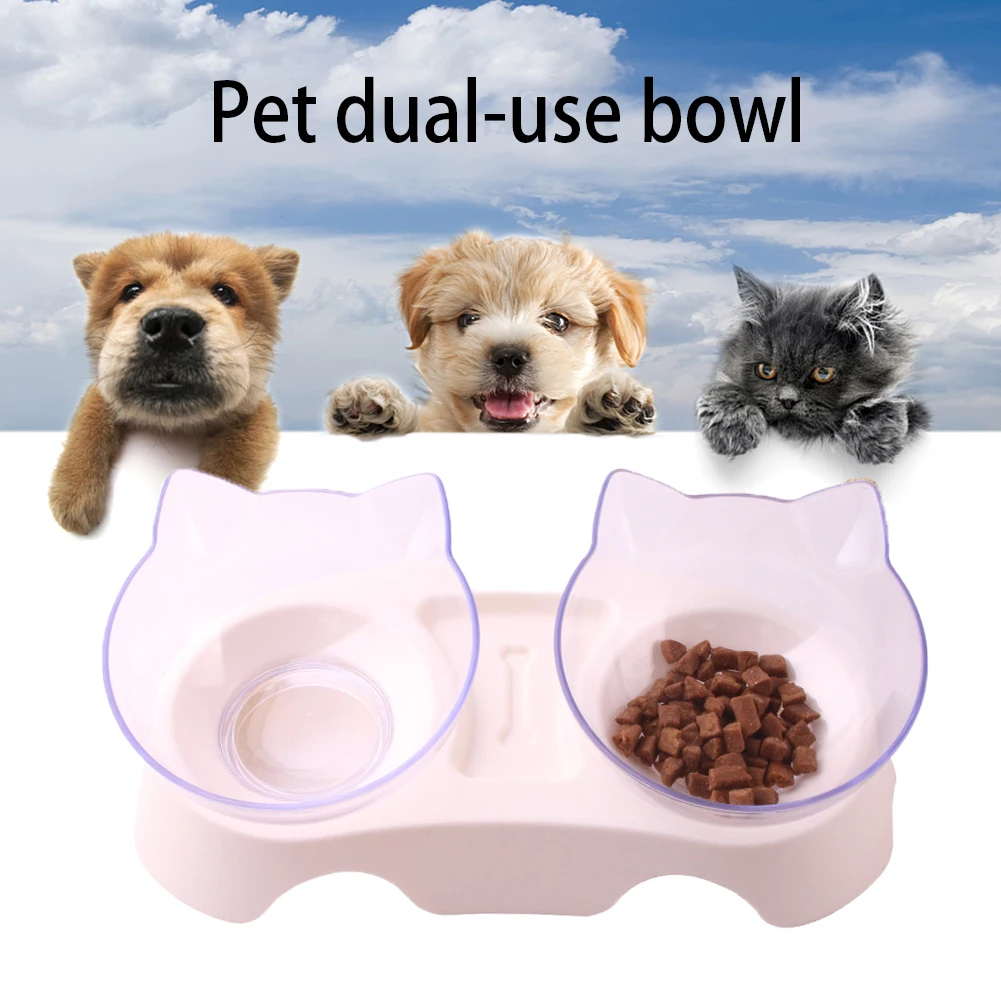 Противоскользящая миска для кошек и собак двойная защита чаши шейный отдел