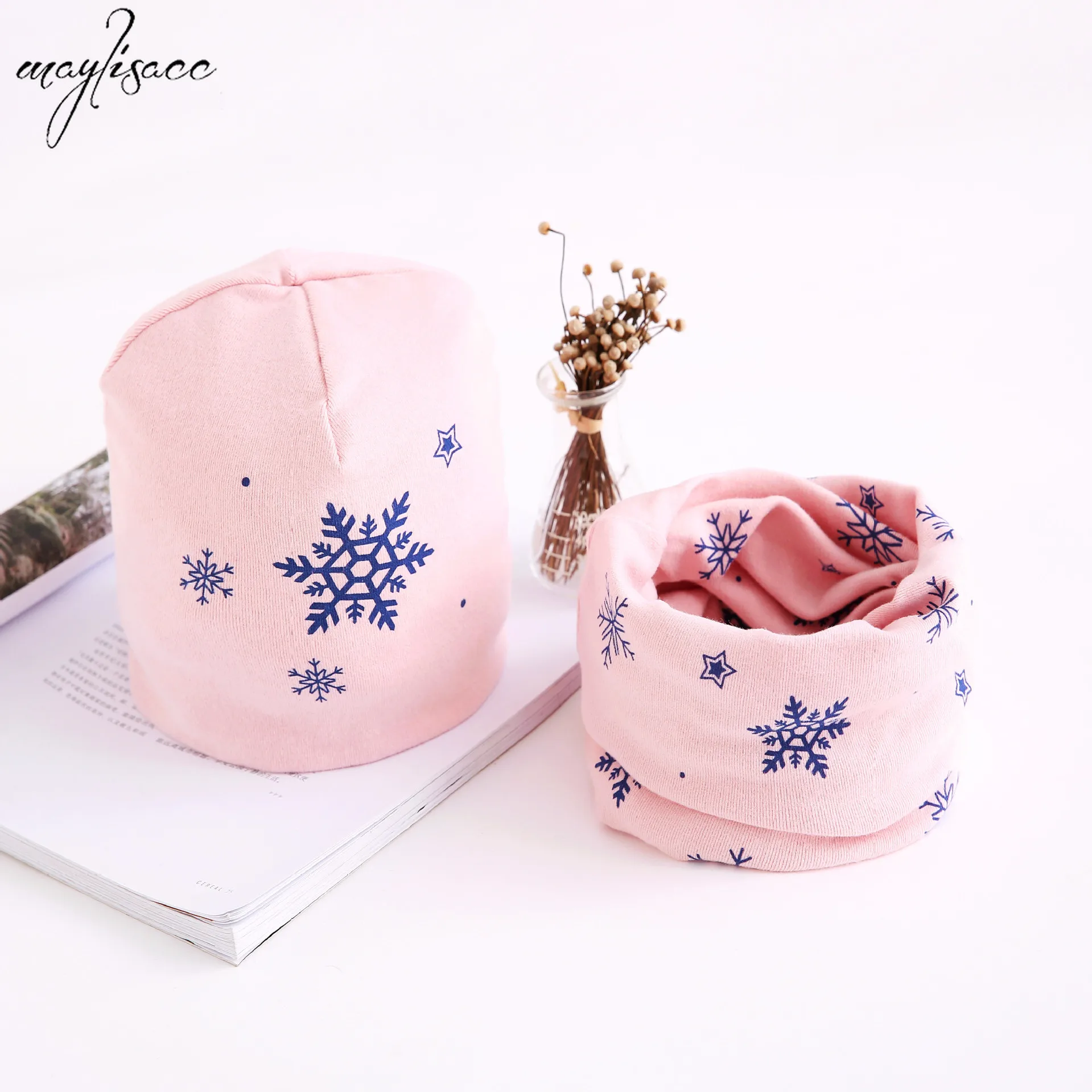 Maylisacc/осенне-зимняя новая шапка шарф снуд комплект из 2 предметов для малышей от 0