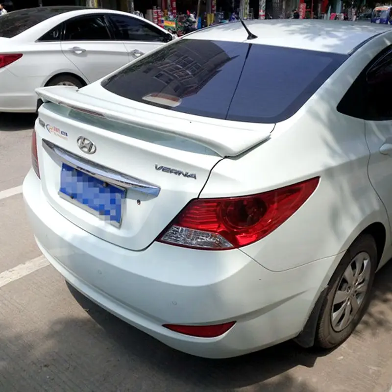 

High Quality ABS Material Car Rear Wing Primer Rear Spoiler For Hyundai Verna Spoiler 2011-201Rear Wing Spoiler With Led Light