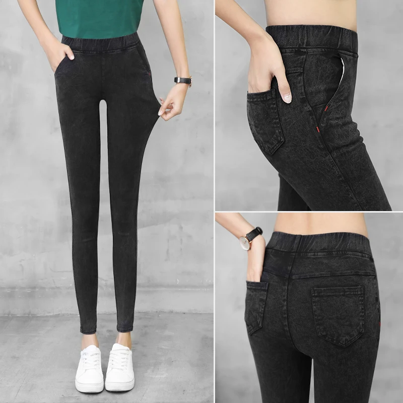 Стрейчевые женские брюки-карандаш хлопковые брюки новинка 2019 Брюки с карманами