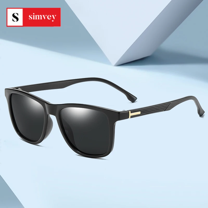 

Simvey 2020 модные мужские дизайнерские поляризованные солнцезащитные очки для вождения Гольф классические квадратные винтажные зеркальные со...