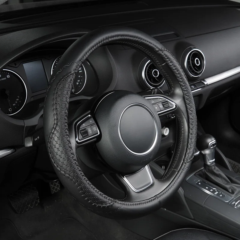 Чехол на руль AUTOYOUTH из искусственной кожи модная Обложка для руля с рисунком