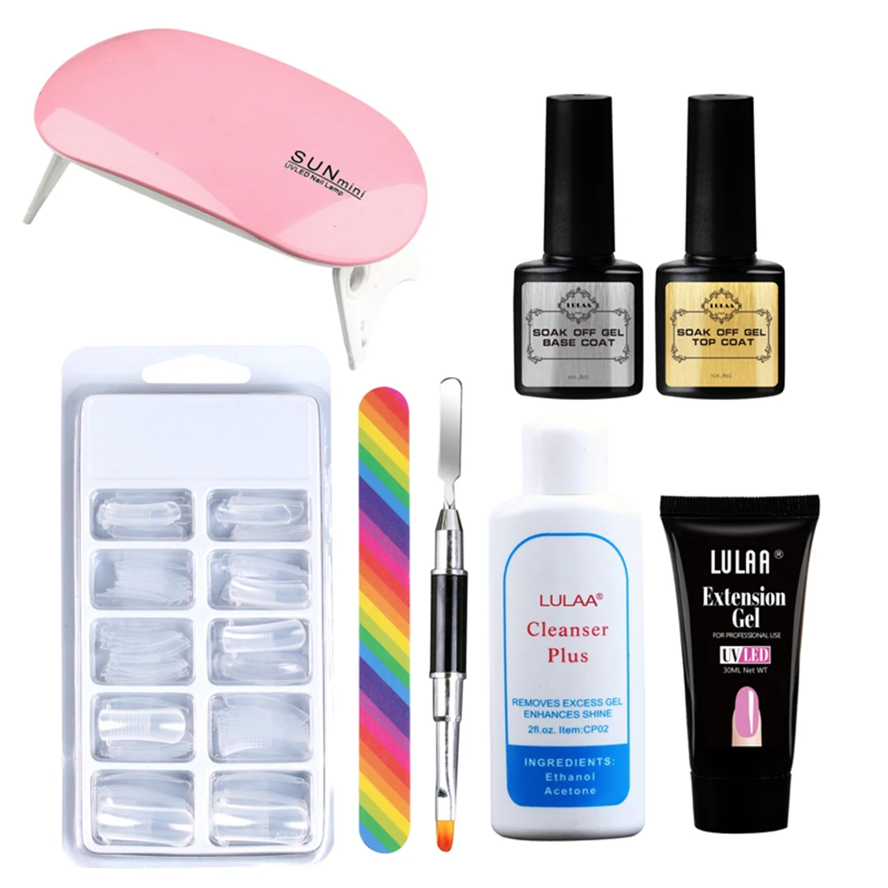 

Safe Nail Extension Gel Kit White or Pink Extension Gel Manicure Set for Homemade DIY Nail Art Made from natural plant oil