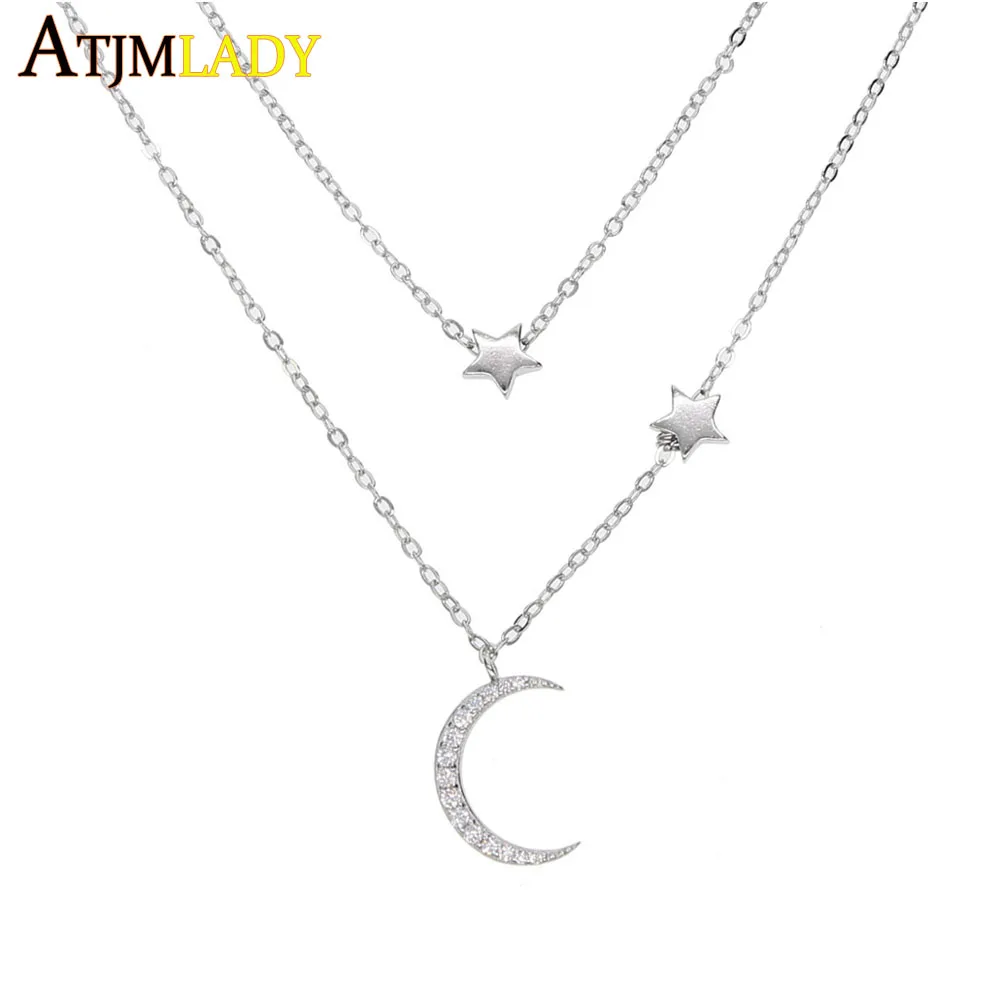 Женское ожерелье из серебра 925 пробы с фианитами|Ожерелья| |