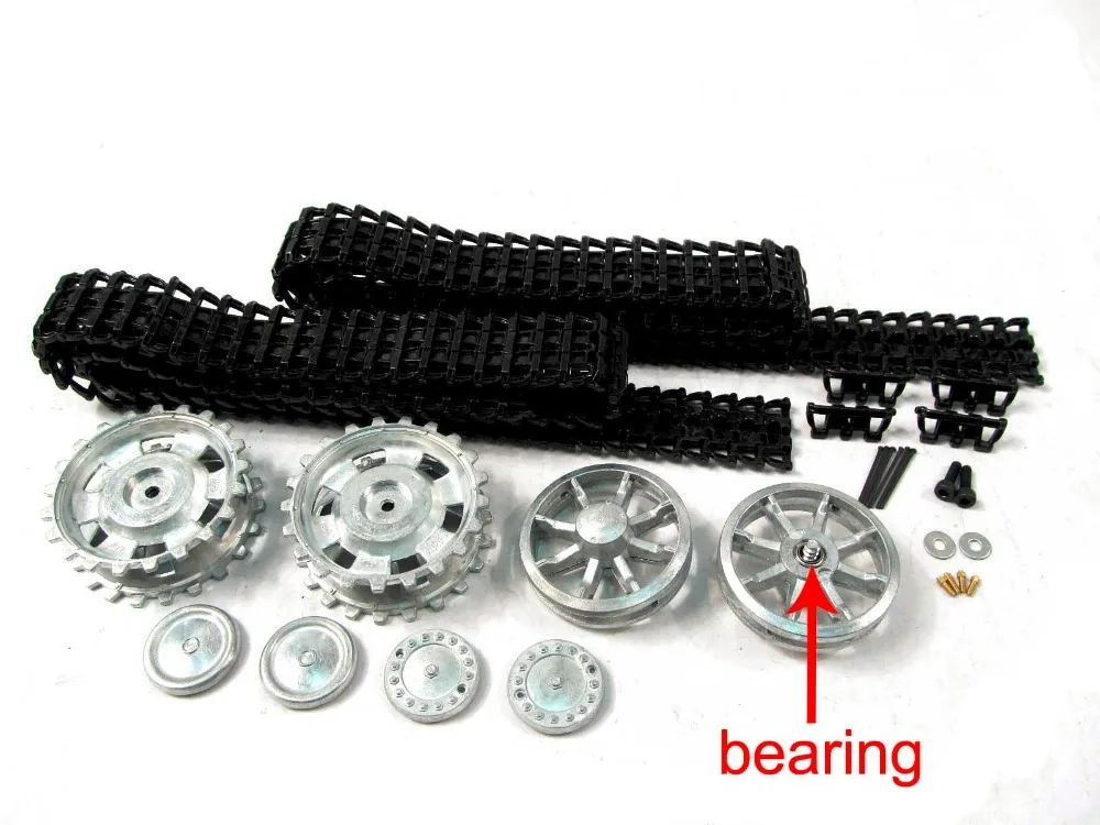 

US Stock Mato Parts 1/16 Panzer III, Panzer III H, Stug III RC Tank Metal Tracks Sprockets Idler Wheels MT010 TH00698-SMT4