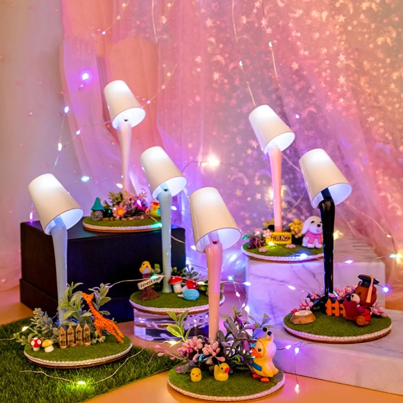 

1 Set Snowflake Mud Handmade Crafts Accessories Luminous Pen Micro Landscape DIY Material Kit Desktop Decoration Children T8ND