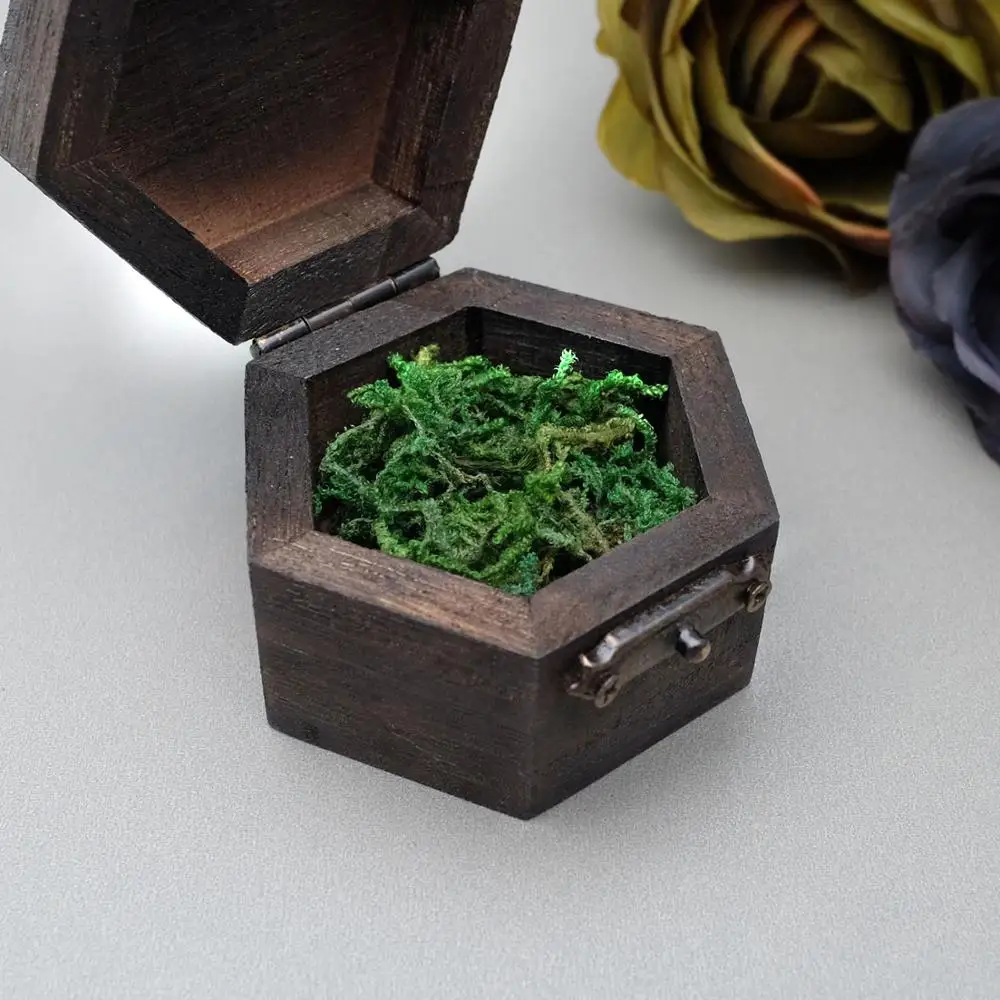 

Personalized Wedding Ring Box,Hexagon Wood Ring Box,Custom Rustic Wedding Ring Bearer Box,Engraved Engagement Proposal Ring Box