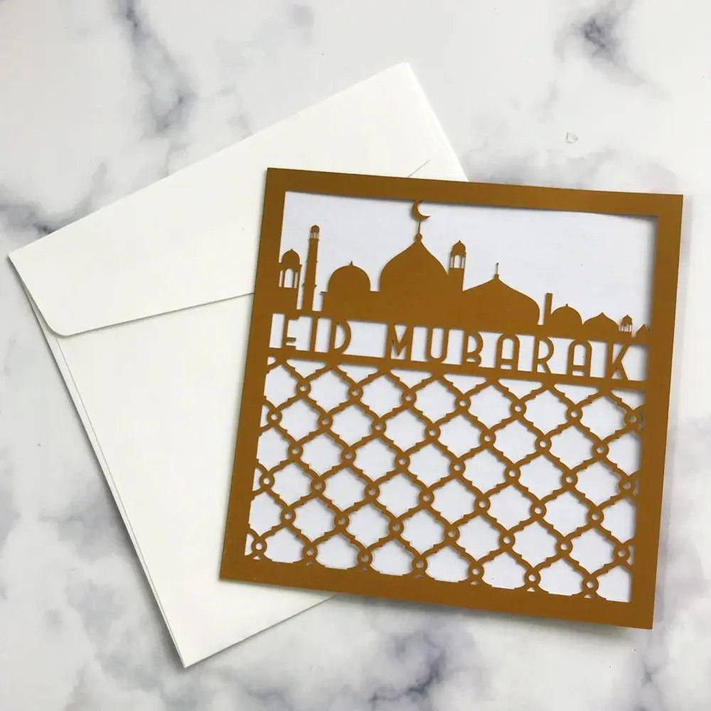 20 шт./лот наборы однотонных поздравительных открыток мусульманских праздников