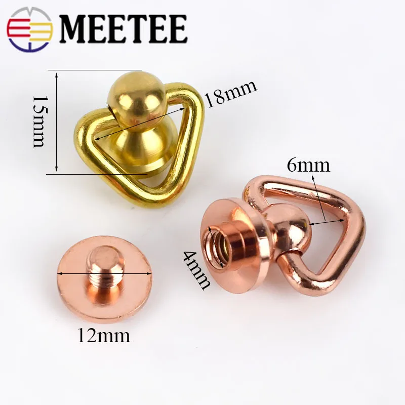 Meetee 10/30 шт. латунь-хомут с круглым воротником для мальчиков и девочек гвоздь