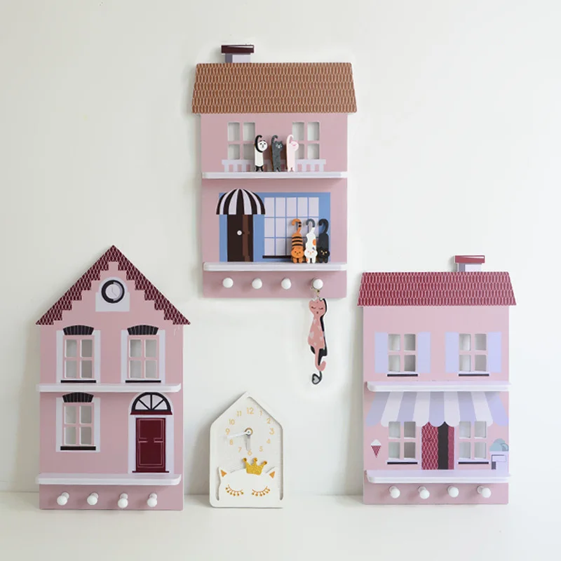 Новый дизайн украшение для детской комнаты стеллаж хранения деревянная полка