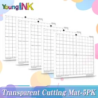 3 5pcs replacement cutting mat transparent pp material adhesive mat with measuring 12 inch for silhouette cameo plotter machine
